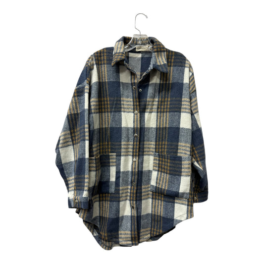 Jacket Shirt By amoli In Blue, Size:M