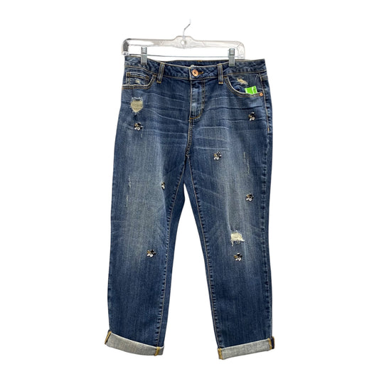 Jeans Cropped By Stylus In Blue Denim, Size:6