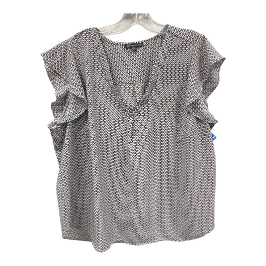 Top Ss By Adrianna Papell In Black & White, Size:1X