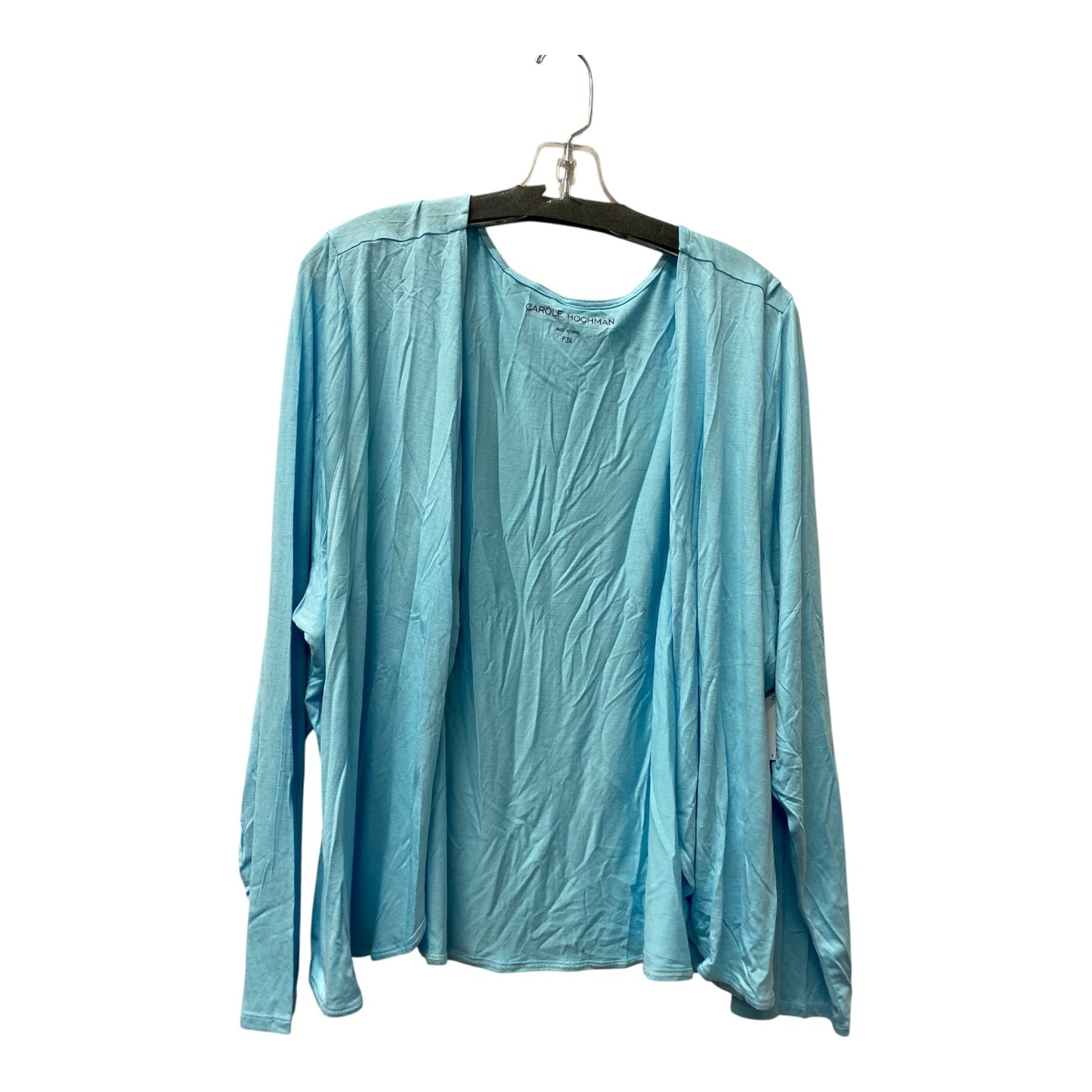 Cardigan By Carole Hochman In Blue, Size:3XP