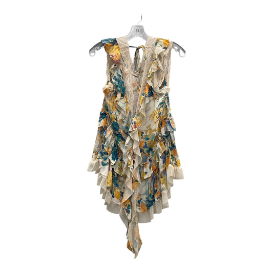 Top Ss By Anthropologie In Cream & Yellow, Size:S