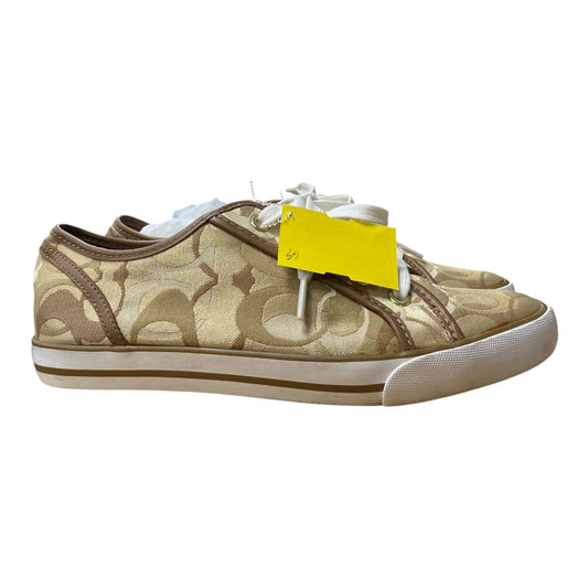 Shoes Designer By Coach In Cream, Size:8.5