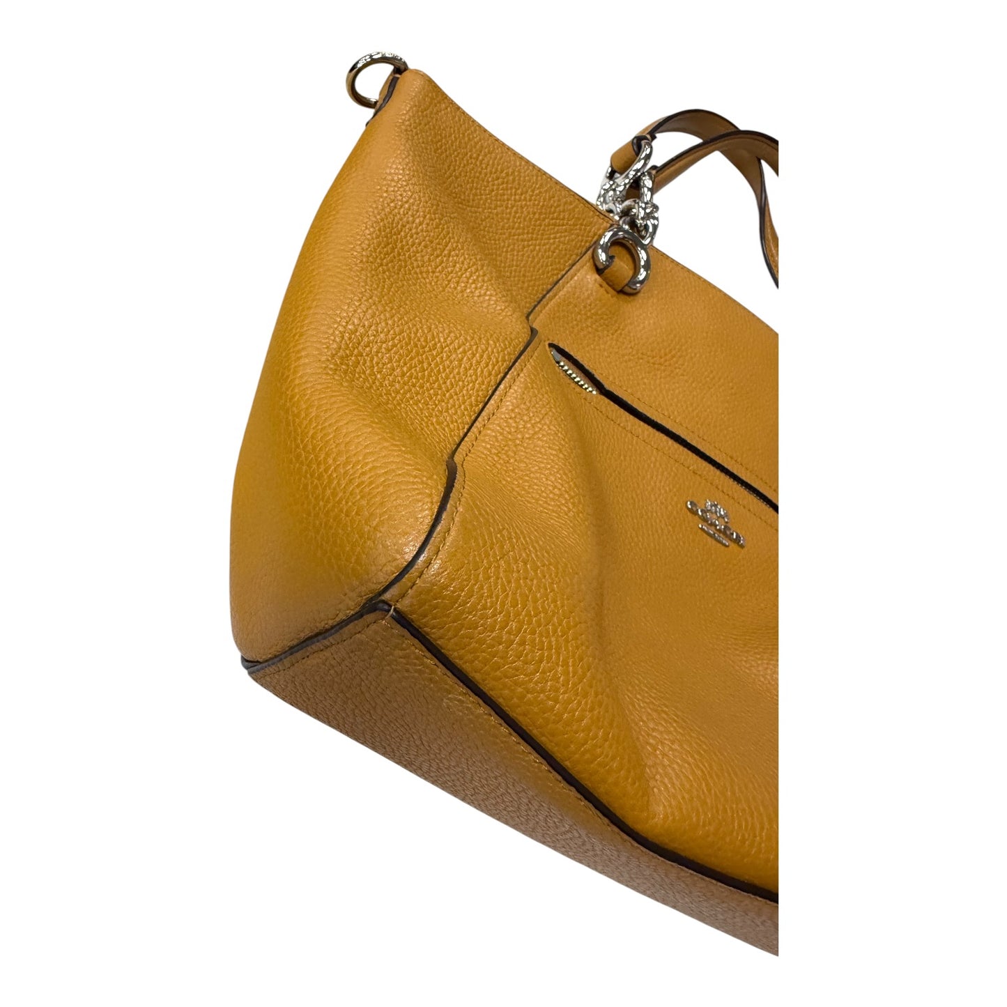 Handbag Designer By Coach In Tan, Size:Medium
