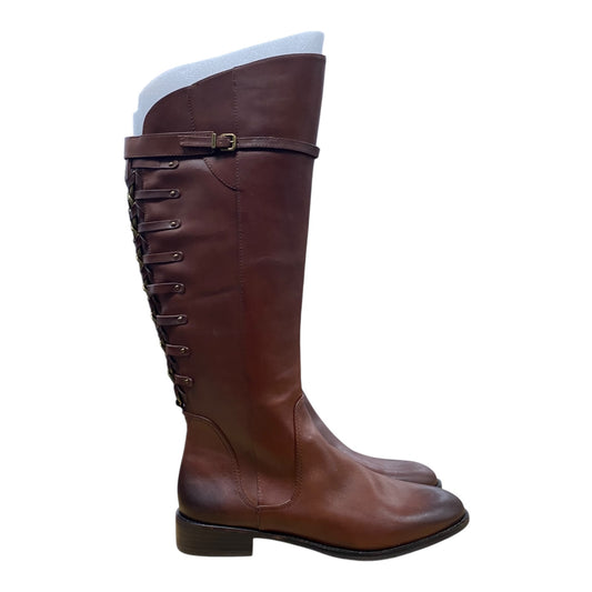 Boots Knee Flats By Gianni Bini In Tan, Size:12