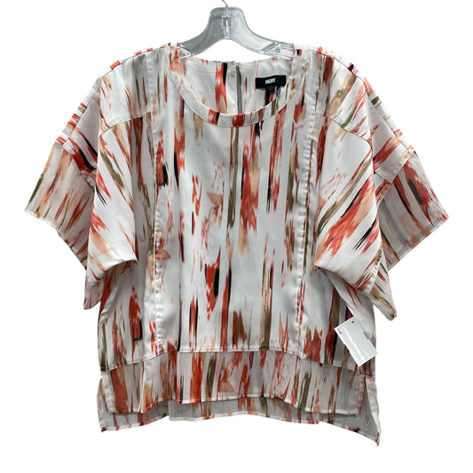 Top Ss By Dkny In Cream & Orange, Size:S
