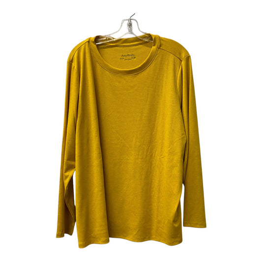 Top Ls By Any Body In Yellow, Size:3X