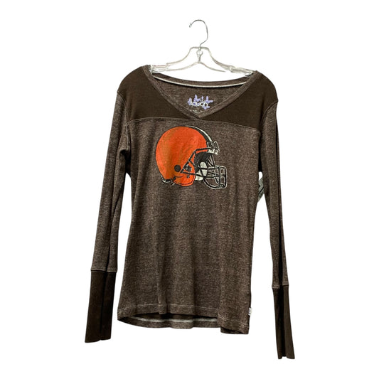 Athletic Top Ls Crewneck By Cme In Brown, Size:L