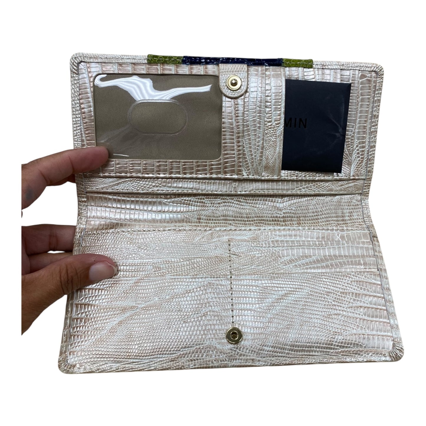 Wallet Designer By Brahmin In Blue & Green, Size:Large