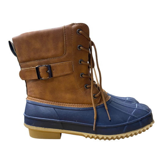 BOOTS SNOW by TORRID In BLUE & BROWN, Size: 10