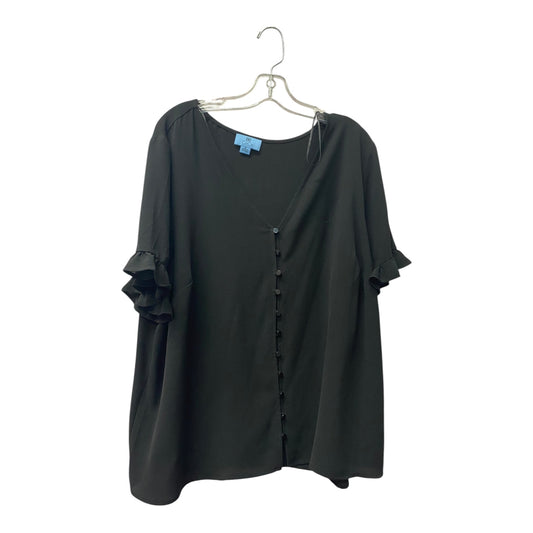 Top Ss By Cece In Black, Size:2X