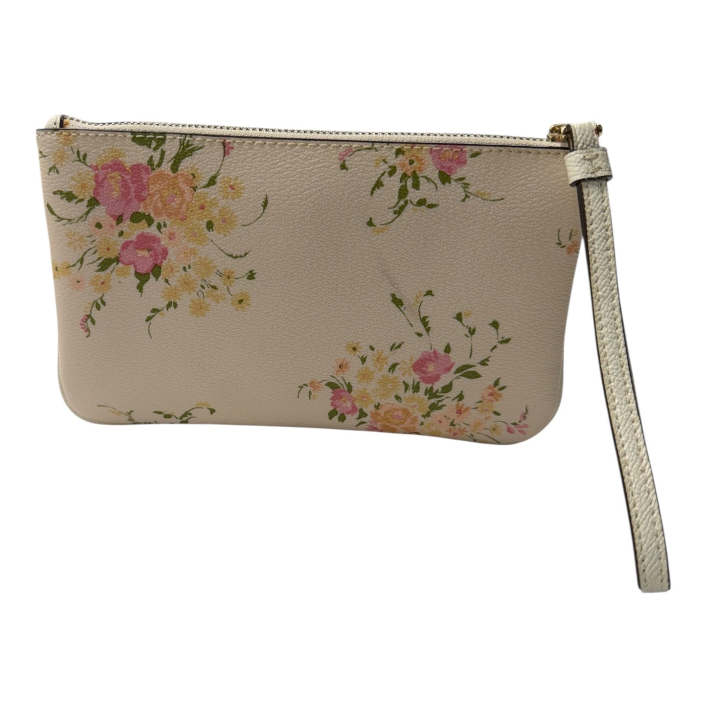 Wristlet Designer By Coach In Cream & Pink, Size:Medium