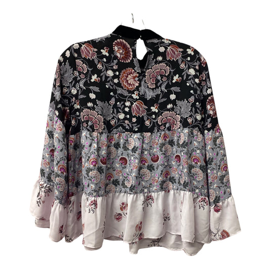 Top Ls By Loft In Black & Pink, Size:Xs