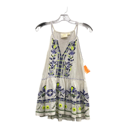 Top Sleeveless By Maeve In Blue & White, Size:M