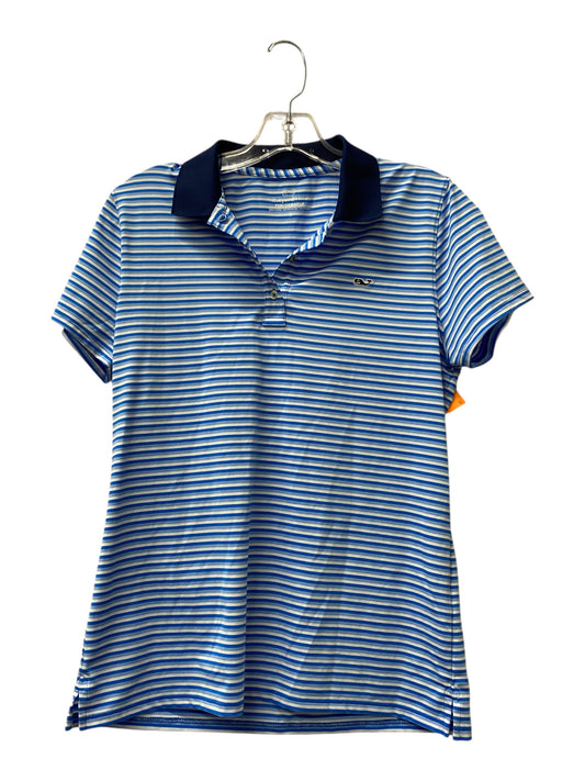 Athletic Top Ss By Vineyard Vines In Blue & White, Size:S
