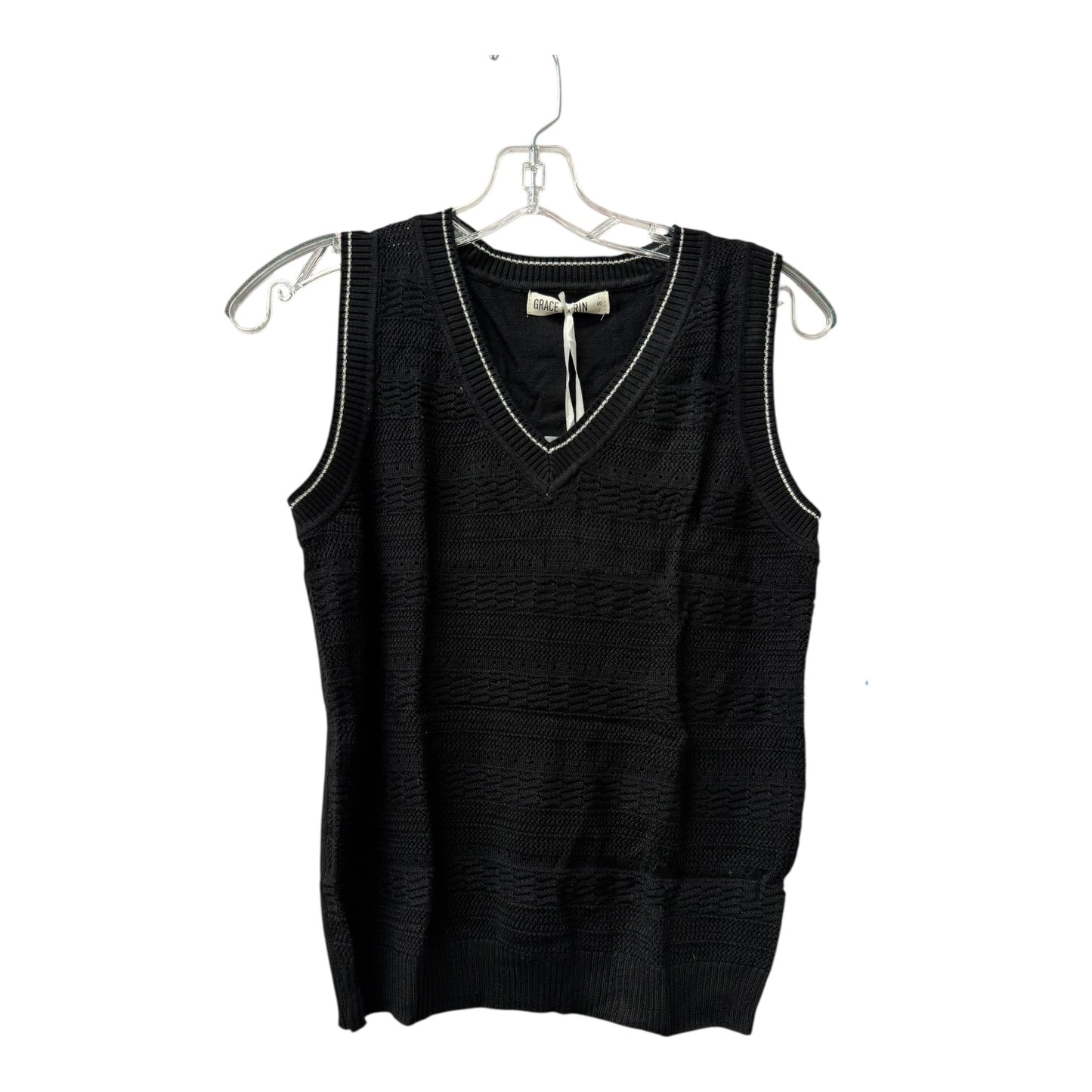 Top Sleeveless By Grace Karin In Black, Size:S