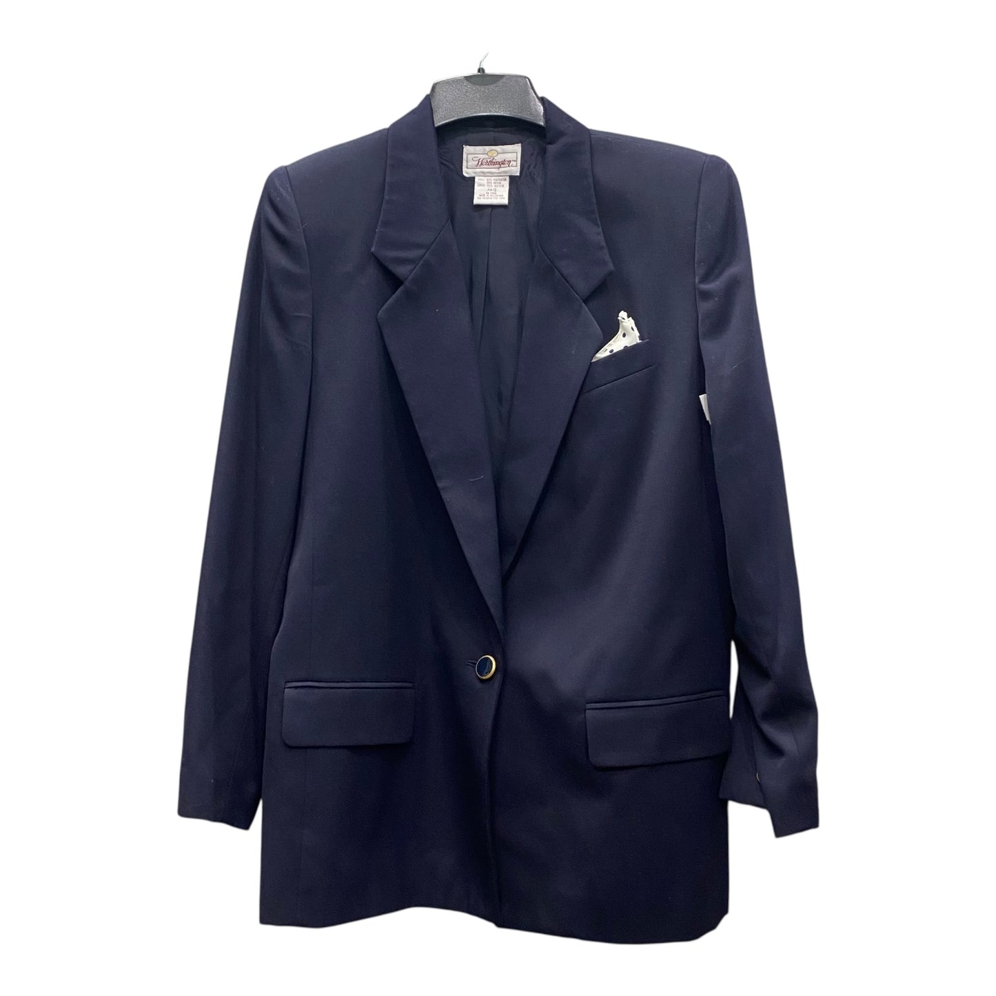 Blazer By Worthington In Navy, Size:L