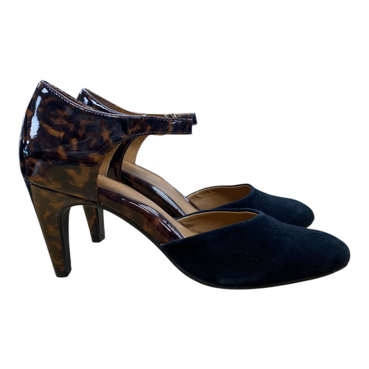 Shoes Heels Kitten By Sofft In Black & Brown, Size:8