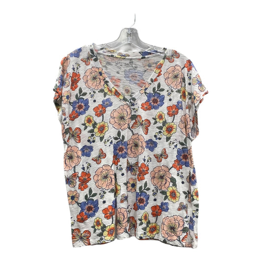 Top Ss By Lucky Brand In Floral Print, Size:M