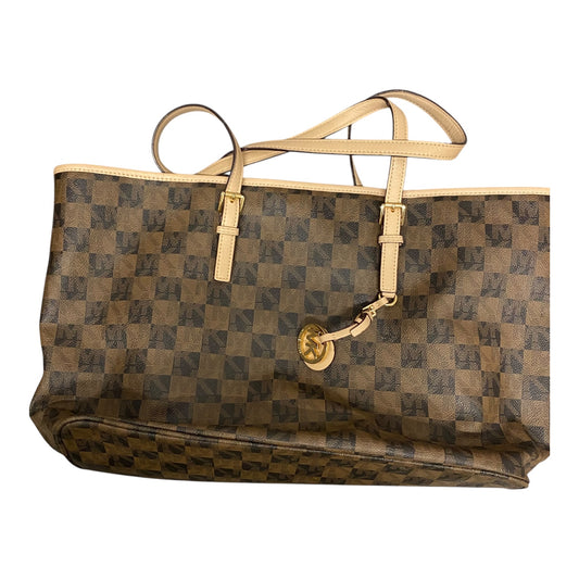Tote Designer By Michael Kors In Brown, Size:Large