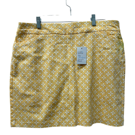 Skort By Croft And Barrow In Yellow, Size:16