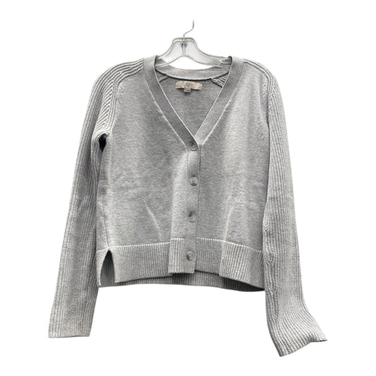 Sweater Cardigan By Loft In Grey, Size:Xs