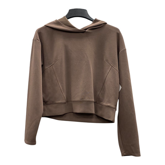 Athletic Sweatshirt Hoodie By Stylus In Brown, Size:M