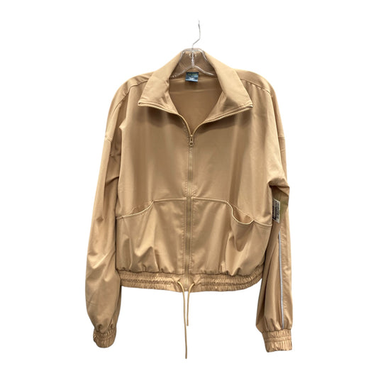Athletic Jacket By Tek Gear In Tan, Size:M