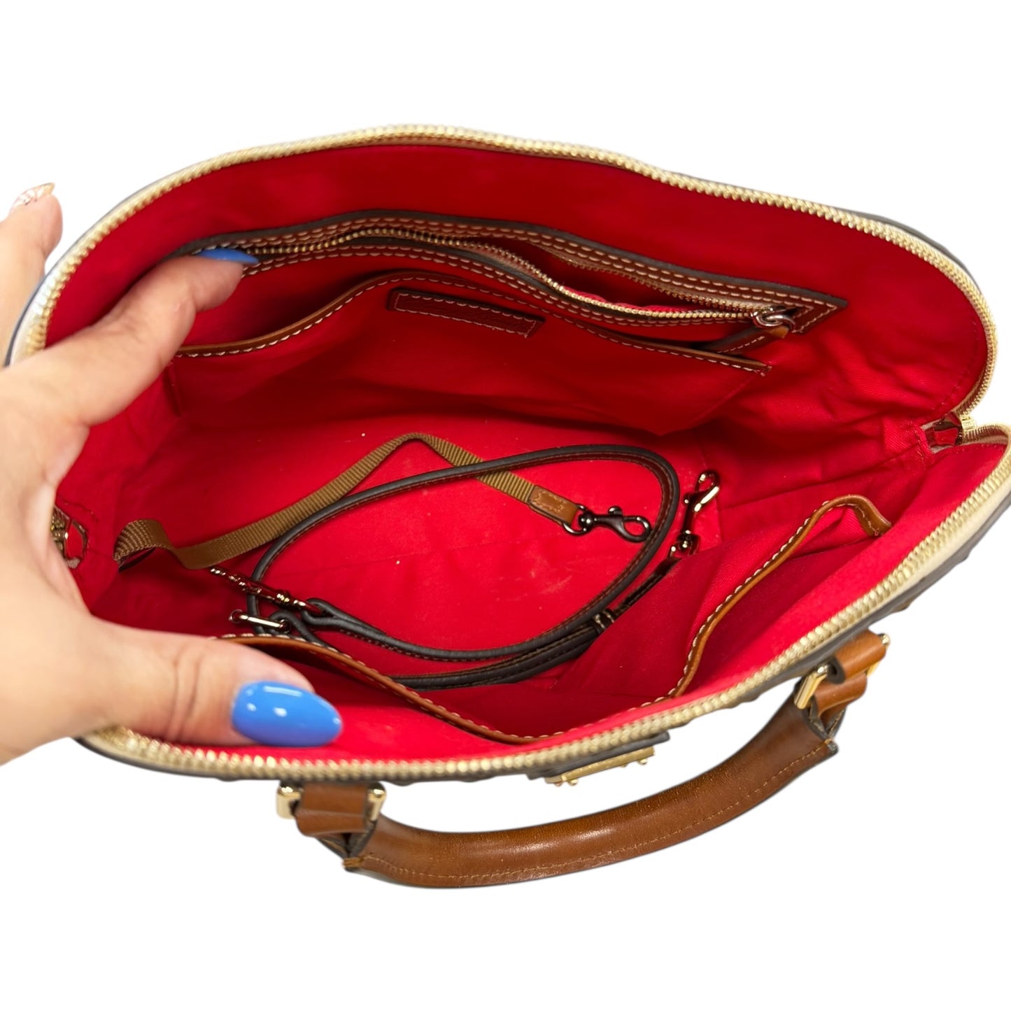 Handbag Designer By Dooney And Bourke In Brown, Size:Medium