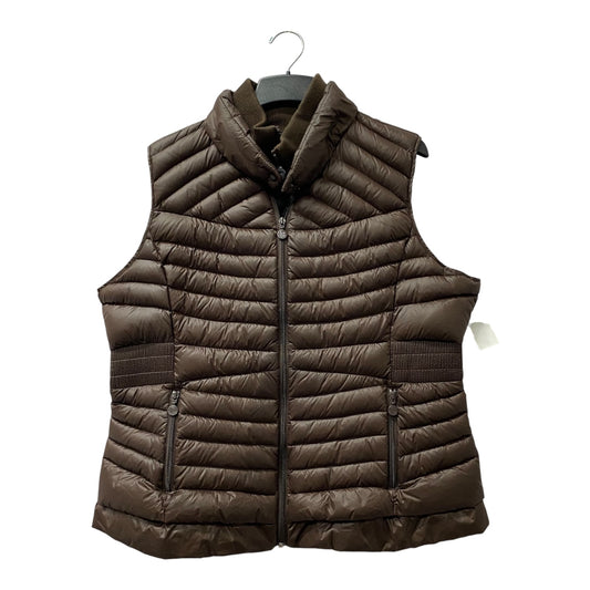 Vest Puffer & Quilted By Bernardo In Brown, Size:2X