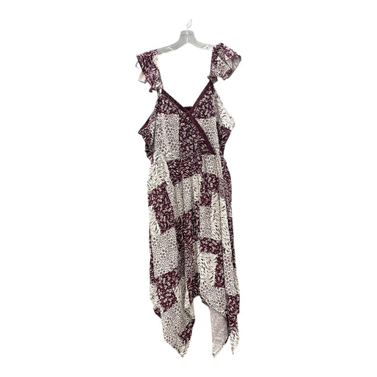 Dress Casual Midi By Maurices In Maroon, Size:1X