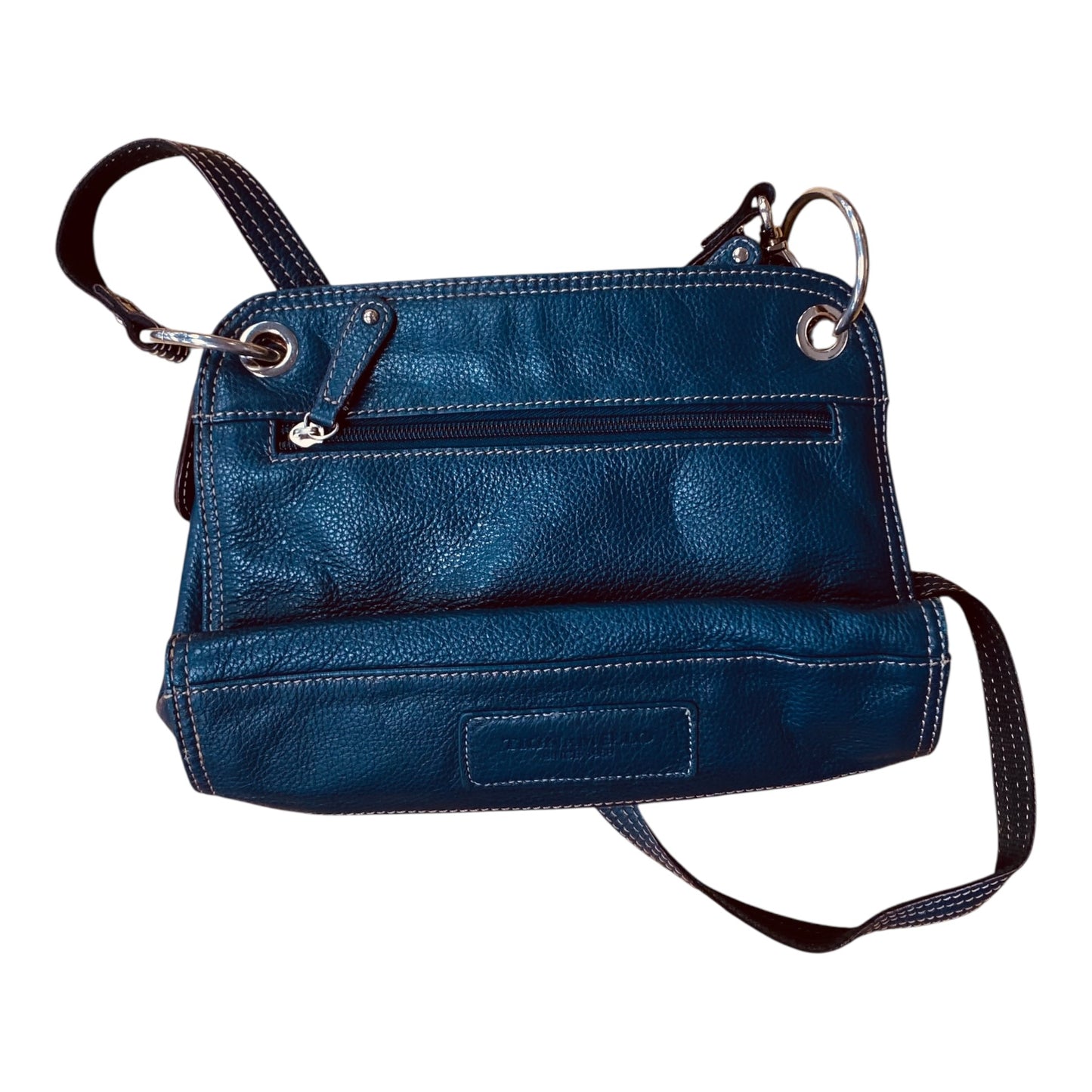 Crossbody Leather By Tignanello  Purses In Navy, Size:Small