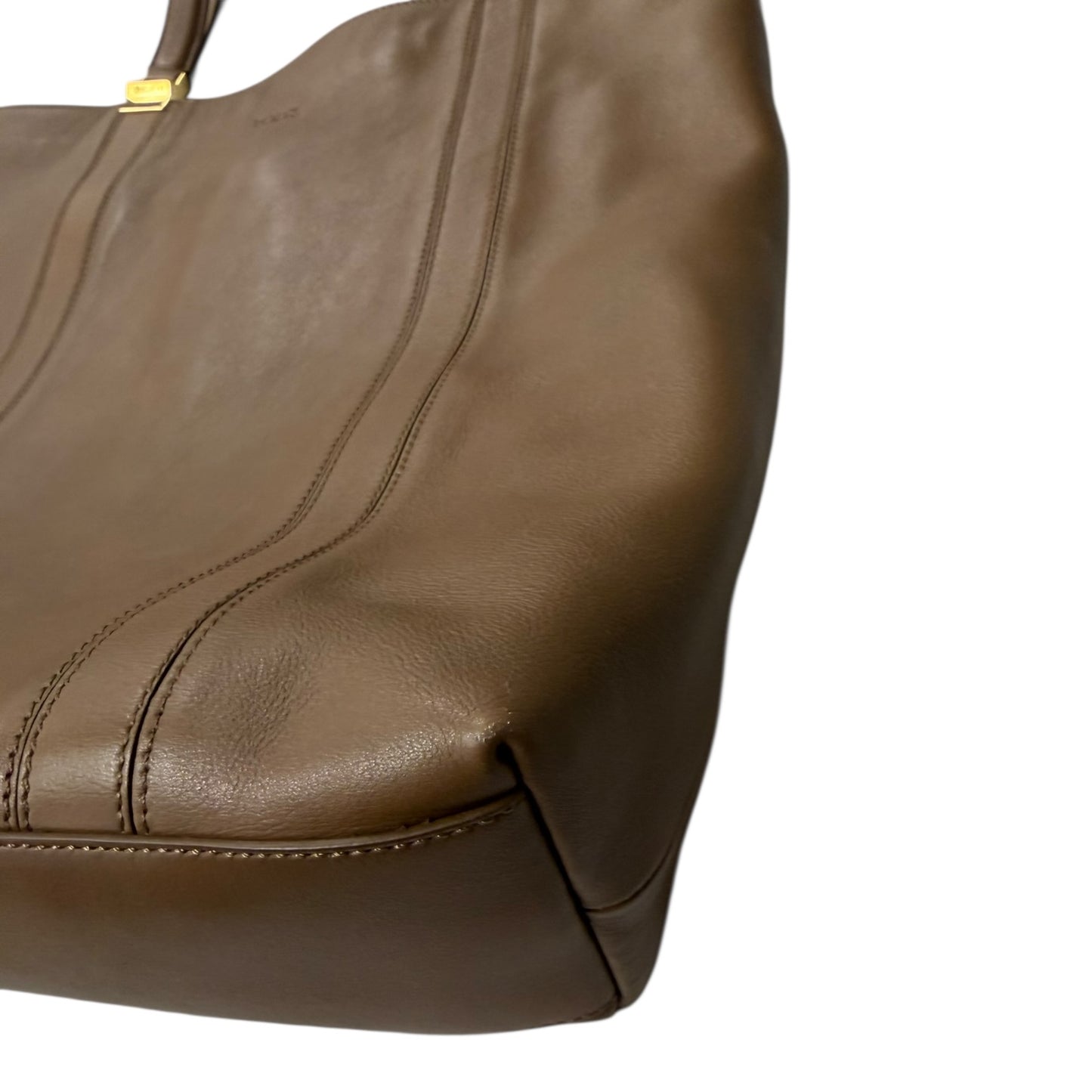 Tote Luxury Designer By Tods In Brown, Size:Large