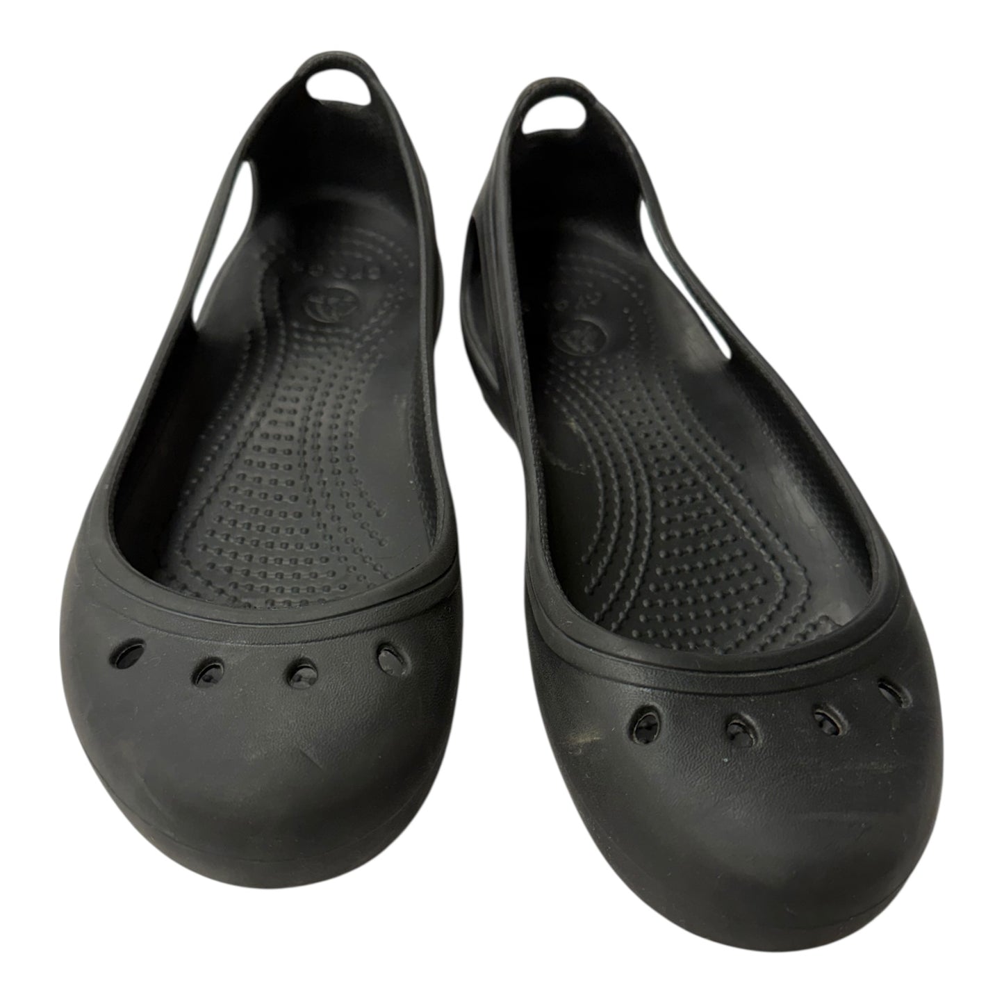 Shoes Flats By Crocs In Grey, Size:6