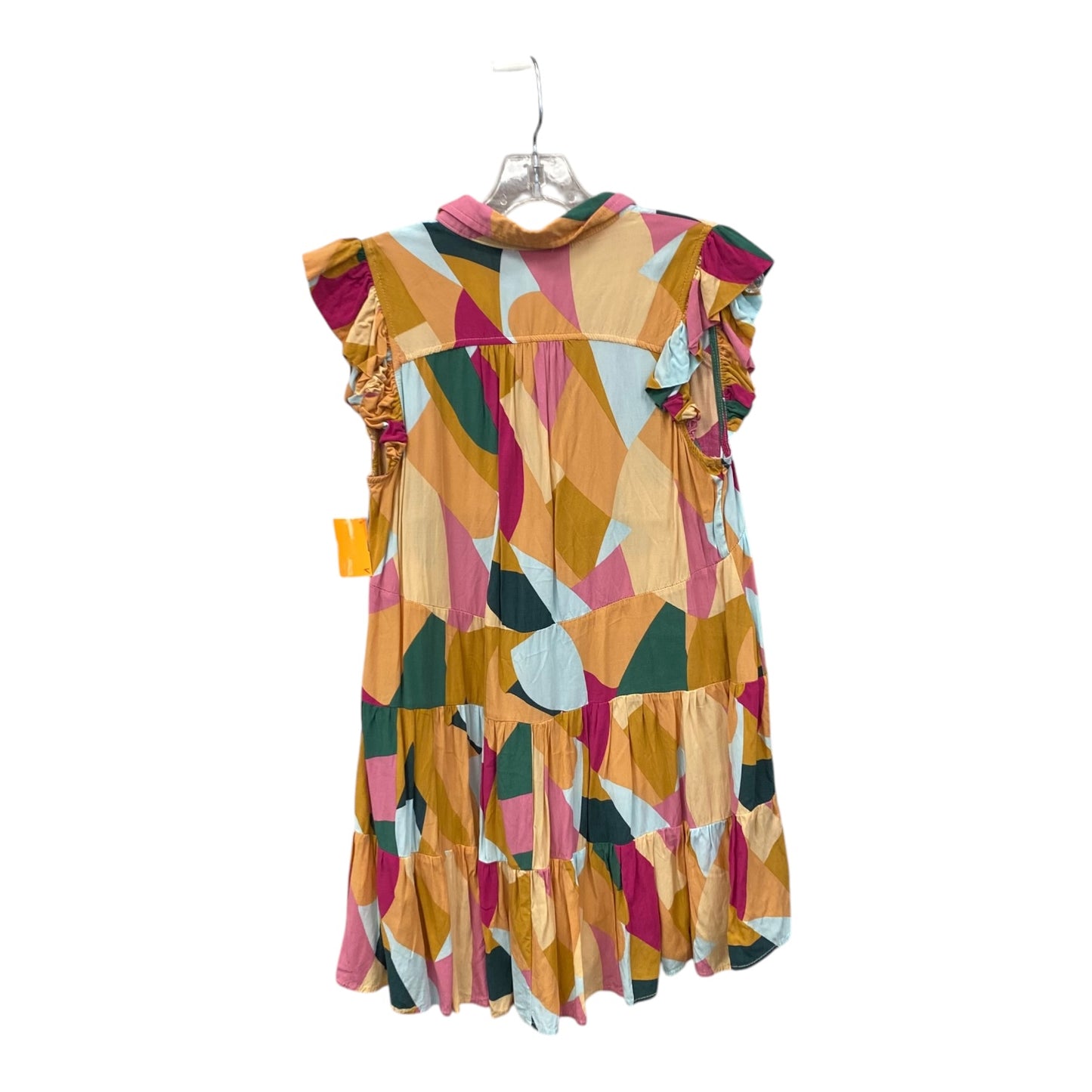 Dress Casual Short By Umgee In Green & Orange, Size:L