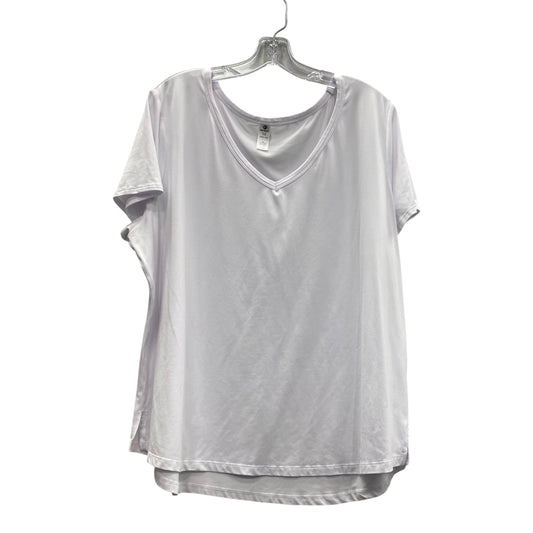 Athletic Top Ss By 90 Degrees By Reflex In White, Size:1X