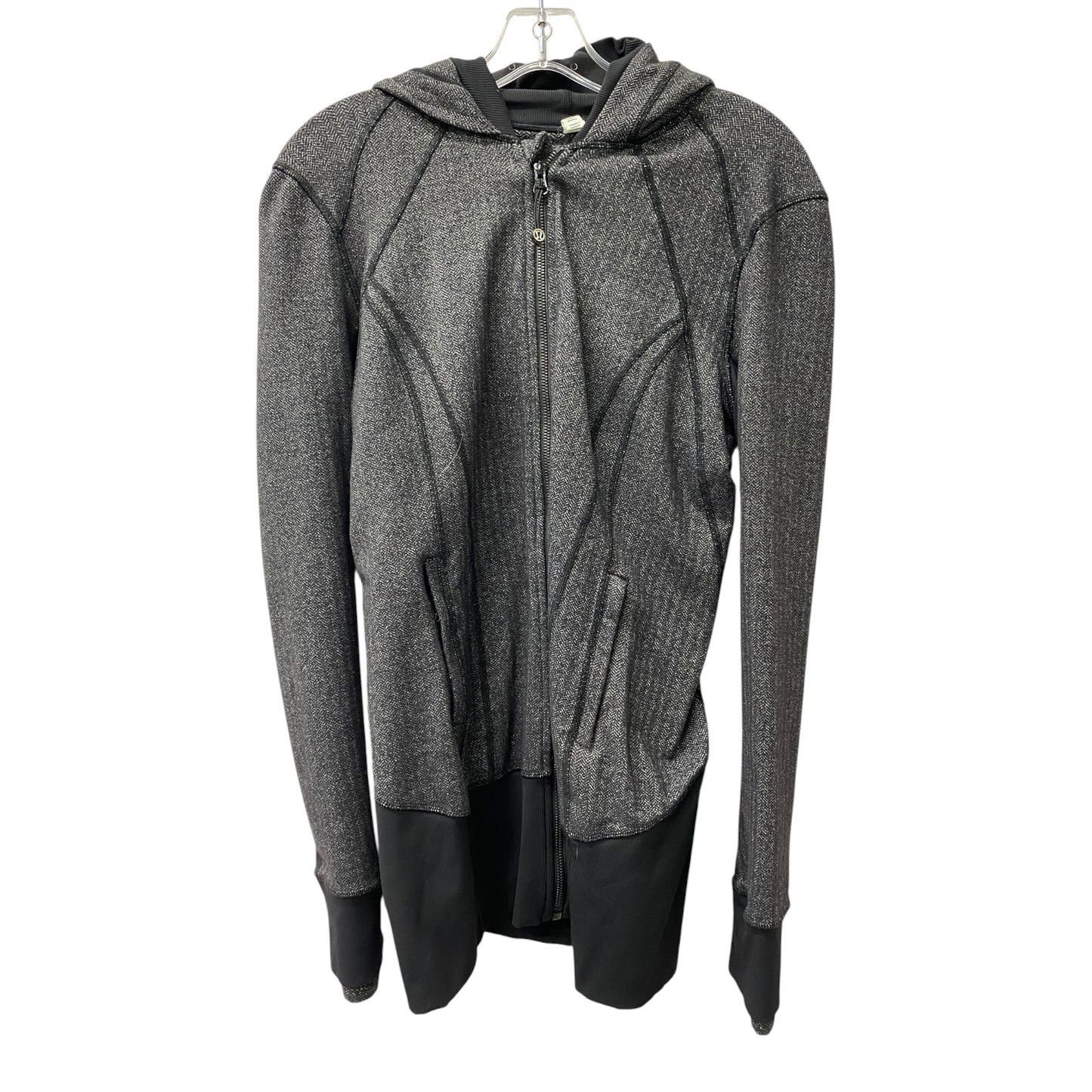 Athletic Jacket By Lululemon In Black, Size:M
