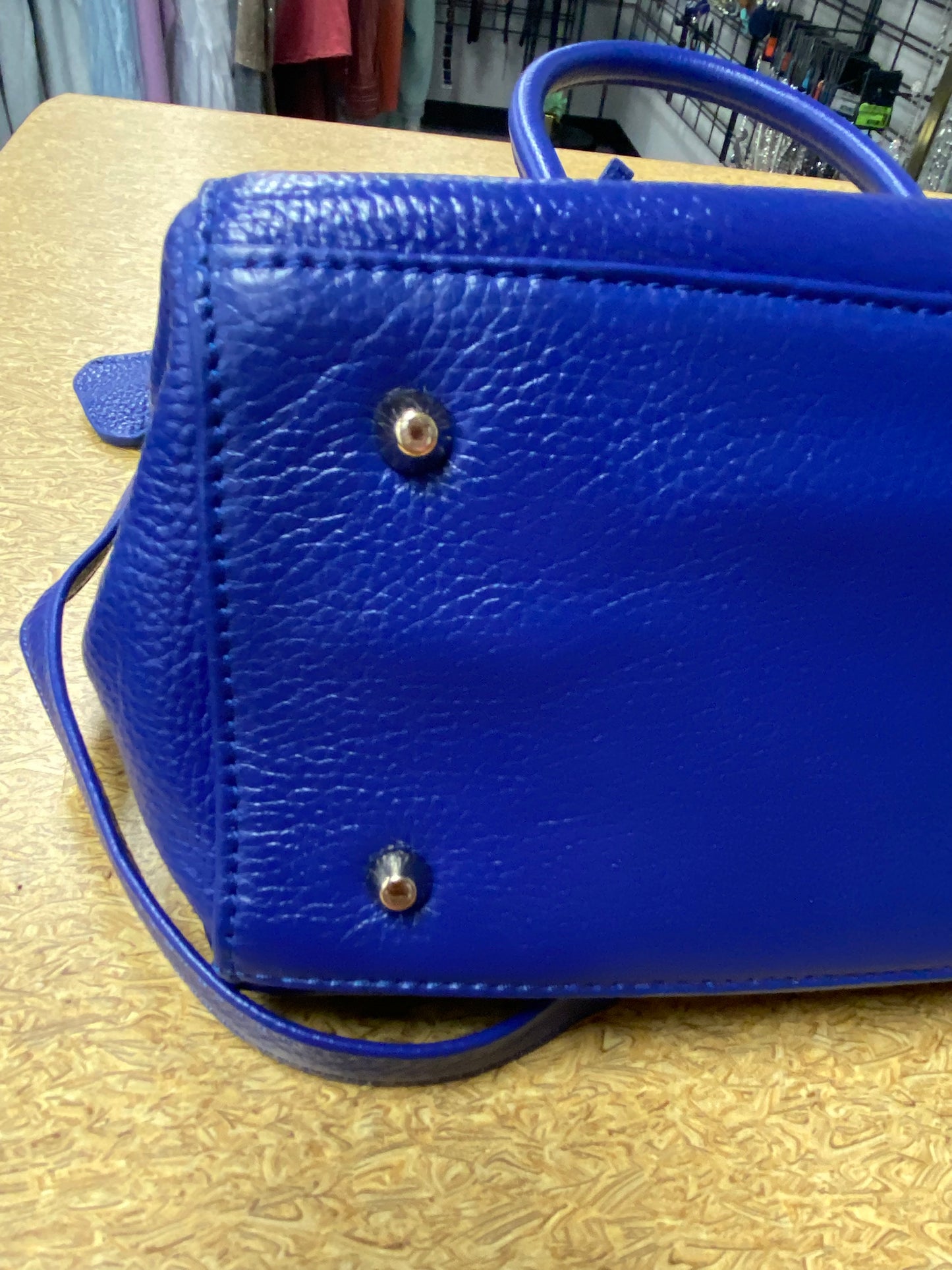Handbag Luxury Designer By Zenith In Blue, Size:Medium as is!