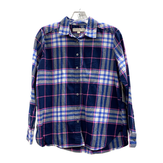 Top Ls By Loft In Blue & Pink, Size:Sp