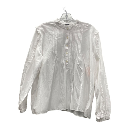 Top Ls By Ann Taylor In White, Size:Xl