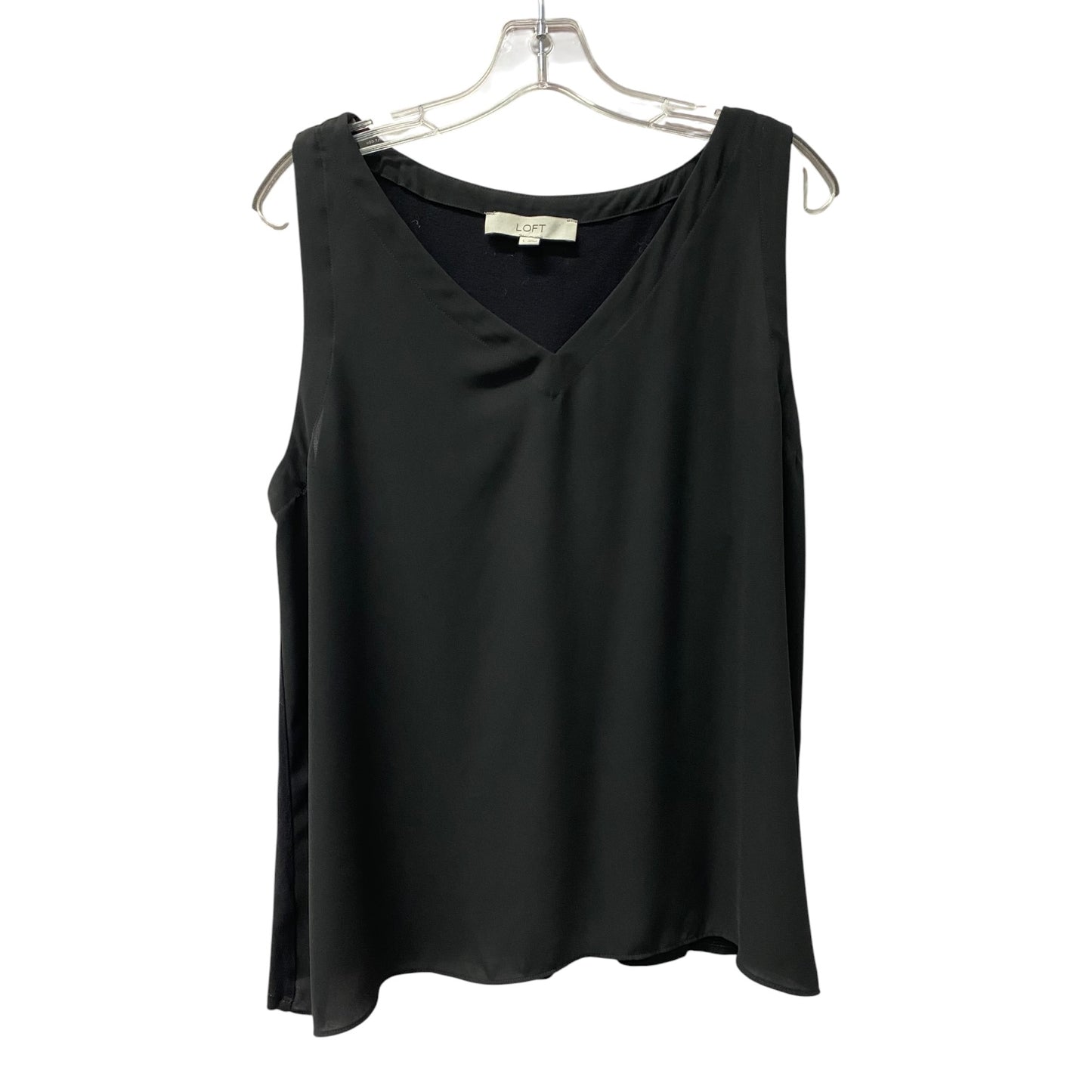 Top Sleeveless By Loft In Black, Size:L
