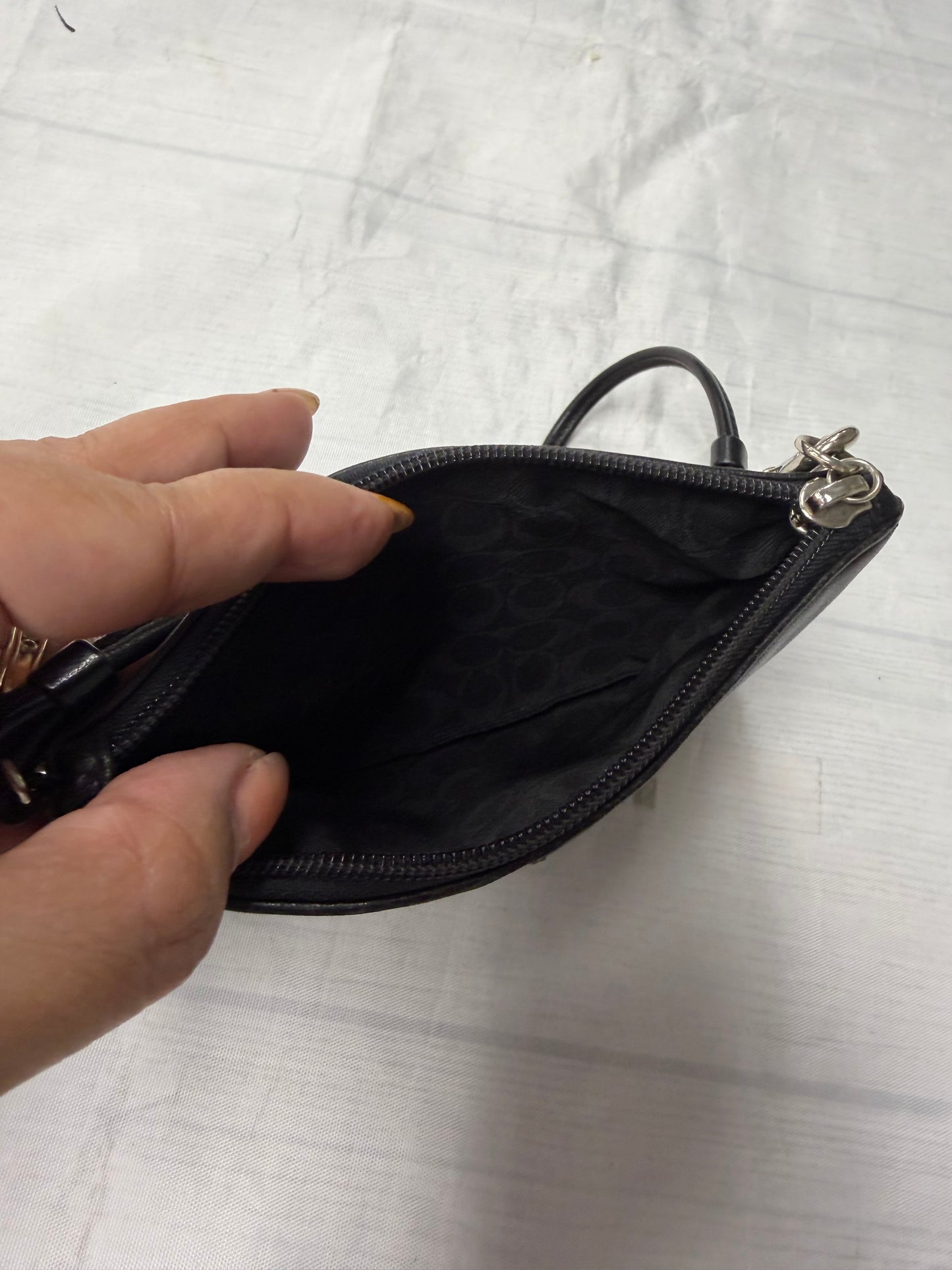 Wristlet Designer By Coach In Black, Size:Small