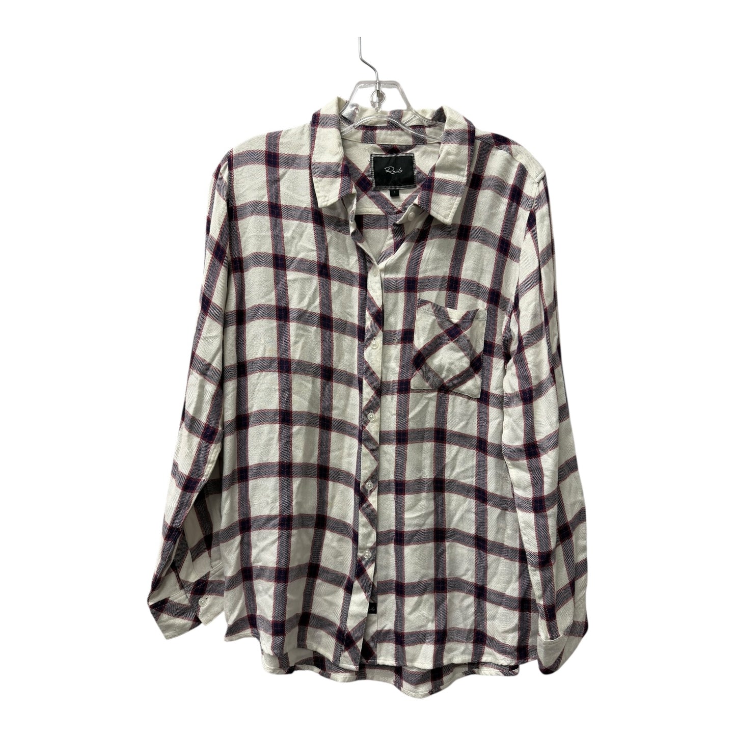 Blouse Ls By Rails In Blue Red & White, Size:L