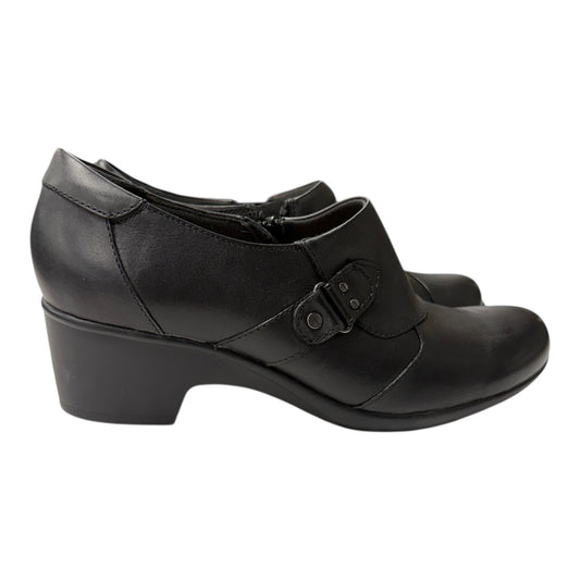 Shoes Flats By Clarks In Black, Size:12