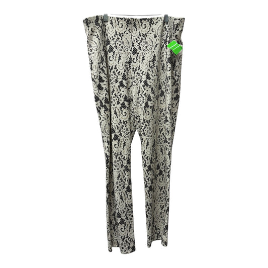 Pants Leggings By Chicos In Black & Cream, Size:12