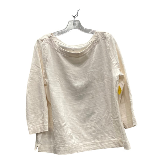 Top 3/4 Sleeve By Loft In Cream, Size:Xl