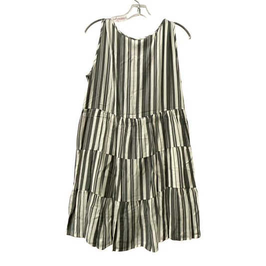 Dress Casual Midi By Gibson And Latimer In Grey & White, Size:L