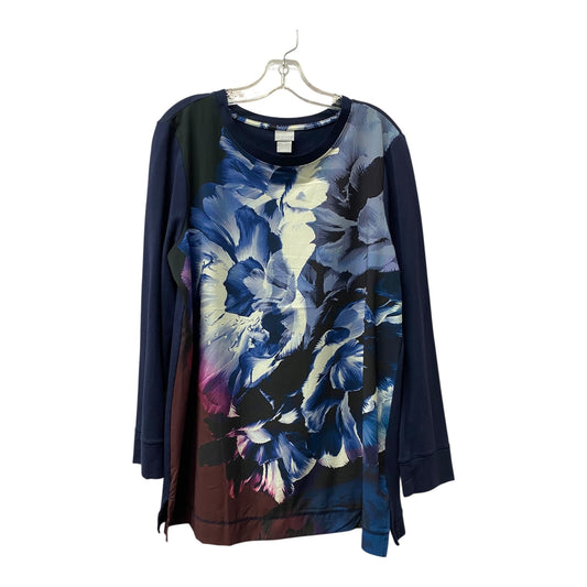 TOP LS by CHICOS In BLUE, Size: L