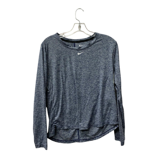 Athletic Top Ls Crewneck By Nike Apparel In Blue, Size:M