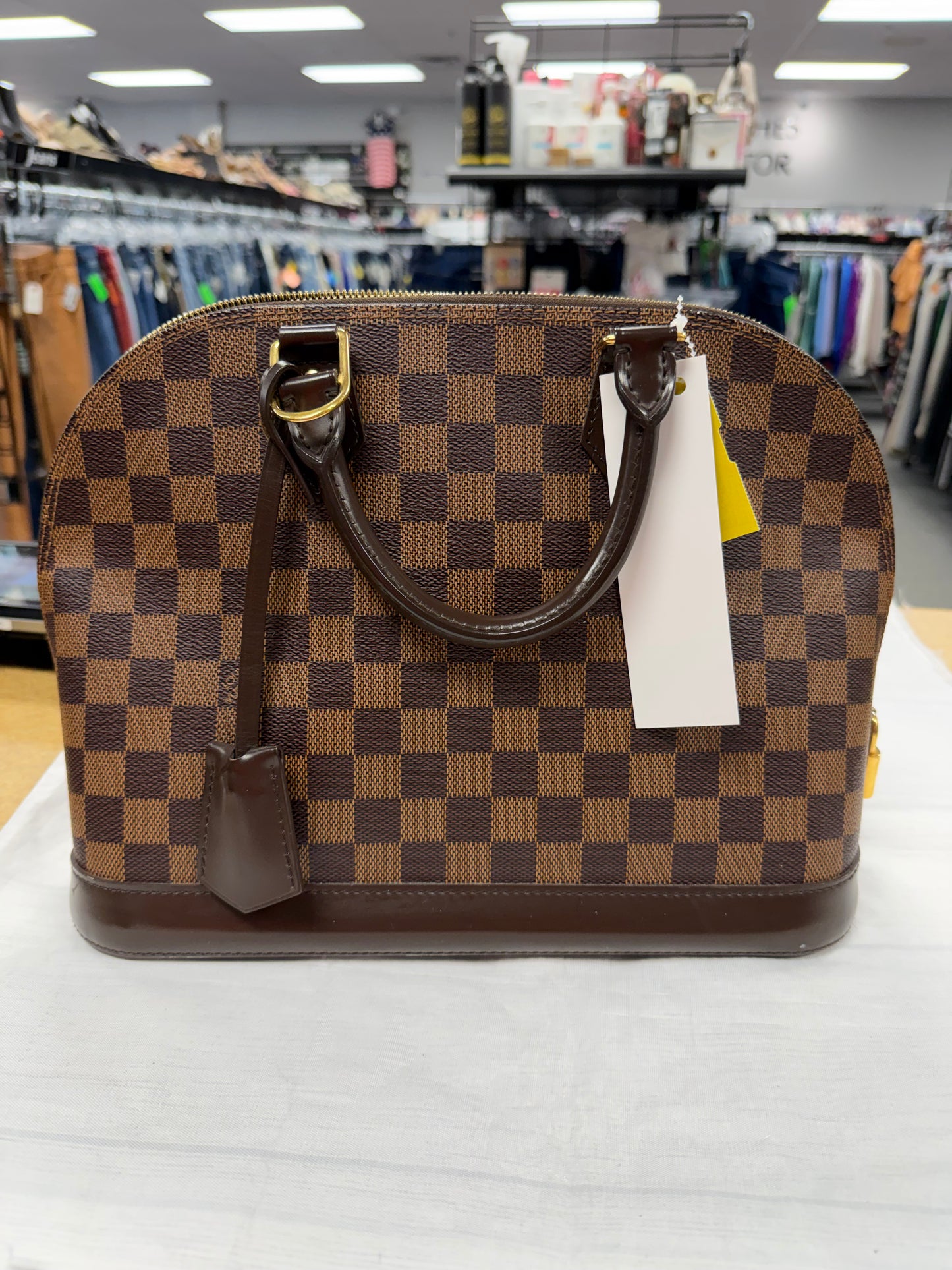 Handbag Luxury Designer By Louis Vuitton In Brown, Size:Medium