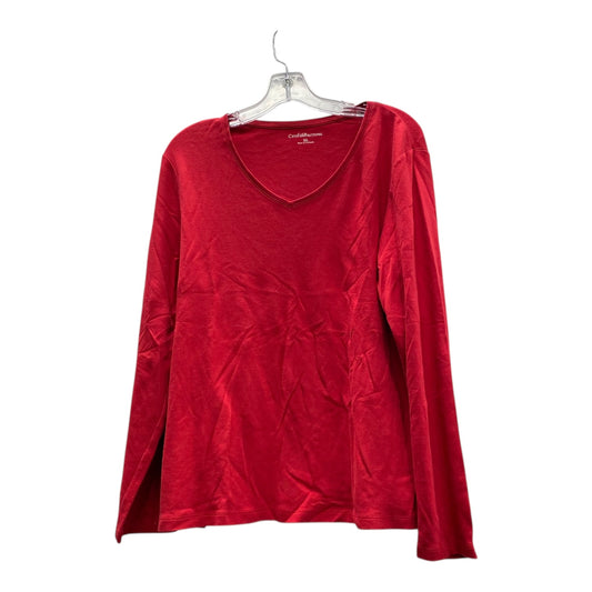 Top Ls Basic By Croft And Barrow In Red, Size:Xl